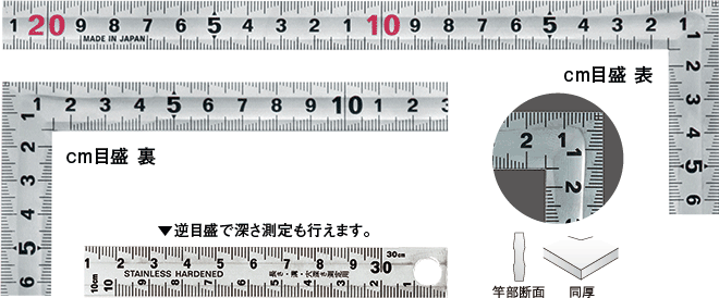 Silver carpenter's square same eyes the same thickness free-stage scale cm scale